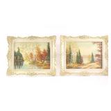 Original SIgned "O. Jalava" Landscape Art on Board