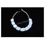Costume Jewelry Necklace w Light Blue Stones