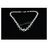 Art Deco Faceted Bicone Crystal Graduated Necklac