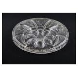 Indiana Glass Pebble Leaf Relish & Egg Platter