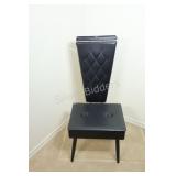 Vintage Black Pearl-Wick Valet Dressing Chair