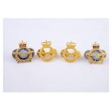 2 CDN AF Cap Badges & 2 CDN AF Enamel Cap Badges