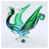 LARGE Rooster Display Art Glass Centre Piece
