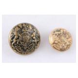 2 British War Relief Society Uniform Buttons
