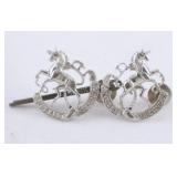 Pair of WWII CDN Gov Gen Horse Guards Collar Badge