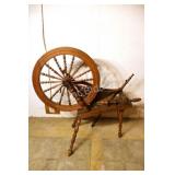 Antique Wooden Spinning Wheel
