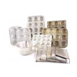 Assorted Bakeware, Muffin Trays & Cabbage Shredder