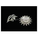 VTG Rhinestone Starburst & Boucher Brooches.