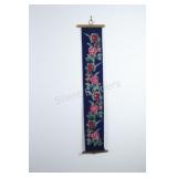 VTG Embroidered Needlepoint Floral Wall Hanging
