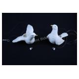 Fitz & Floyd Hand Painted Hanging White Doves