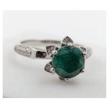 $4,350 Appraisal - 4.2 ct Cert. Silver Emerald Gem
