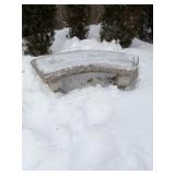 Concrete Garden Seat -  3PC