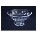 Stuart Crystal Footed Zephyr Pattern Bowl