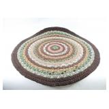 VTG Hand Crafted Braided Round 32" Rug w Backing