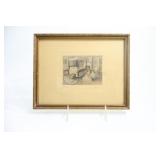 Antique Colored Print -Bedtime Bessie Pease Gutman