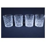 Set of Four Cut Crystal Whiskey Glasses