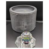 Swarovski Crystal Round Paperweight, Retired