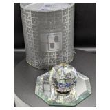 Swarovski Crystal Round Paperweight, Retired