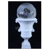 Light Weight Resin Urn Planter w Glass Sphere Ball