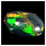 $13,025 Appraisal - 5.21 ct Cert. Black Opal Gemst