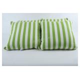 Green & White Sunbrella Outdoor Pillows