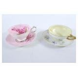 Paragon "Lilac" & Signed Limoges Tea Cups