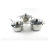 NEW - J.A. Henckels 18-10 Stainless Pot Sets w Lid