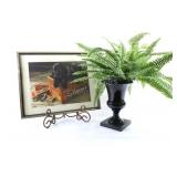 New Arrival Framed Print w Ceramic Urn & Greenery