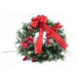Large Artificial Lighted Christmas Wreath