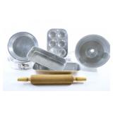 Aluminum Bakeware, Metal Spring Pan, Rolling Pin