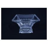 Cut Crystal Square Cut Design Pedestal Base Bowl