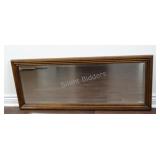 Large Wood Framed Beveled Mirror