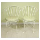 Pair of Wrought Iron Patio Chairs w Original Cover