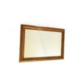 Oak Frame Beveled Wall Mirror