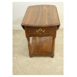 Oak Natural Honey Brown Drop Leaf Side Table(2-2)