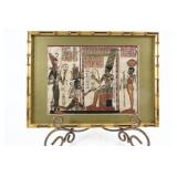 VTG Framed Egyptian Papyrus Painting