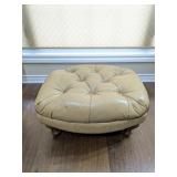 La-Z-Boy Leather Tufted Footed Ottoman