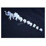 Glass Miniature Elephant Figurines