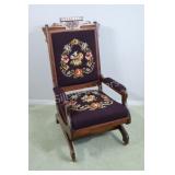 Antique Eastlake Victorian Platform Rocking Chair