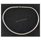 Sterling Silver Herringbone Chain Necklace