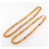 Carnelian Gemstone Round Bead Necklaces