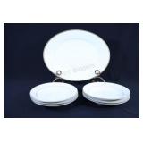 J&G Meakin SOL Meat Platter, Rim Soup Bowls