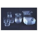 Glass Cereal & Custard Bowls w Low Ball Glasses