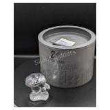 Swarovski Crystal Mushroom Figurine Retired w Mirr