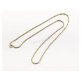 14K Italy Yellow Gold Twist Rope Necklace