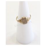 14K Yellow & White Gold Monogrammed Ring