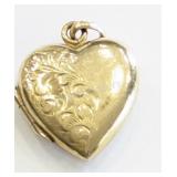 375 Yellow Gold Embossed Locket