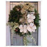 LARGE Greenery w Gold & Floral Accents