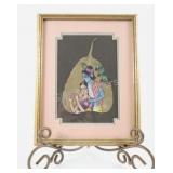 Mid Century Original Pipal Leaf Painting