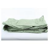 KING - Green Tone Button Duvet Cover w Sham Set